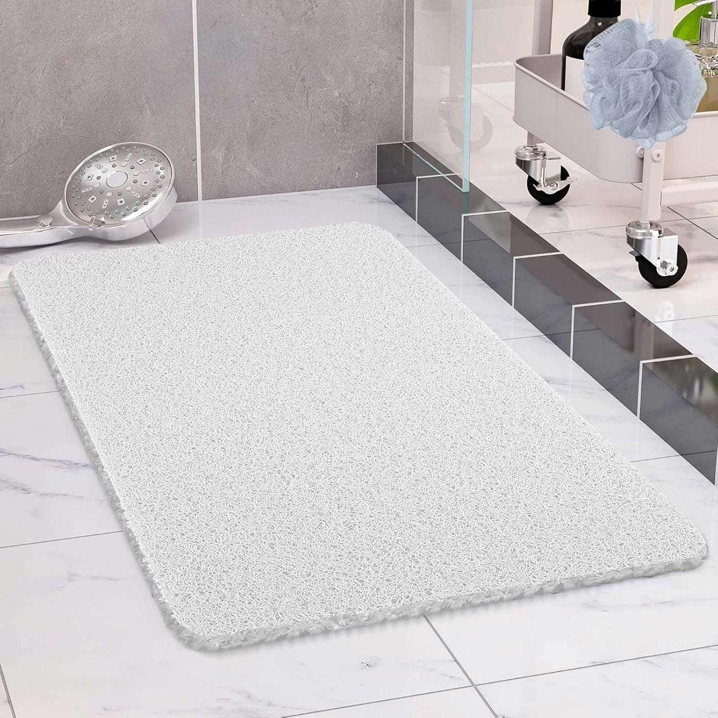 Soft PVC Loofah Non-Slip Shower Mat