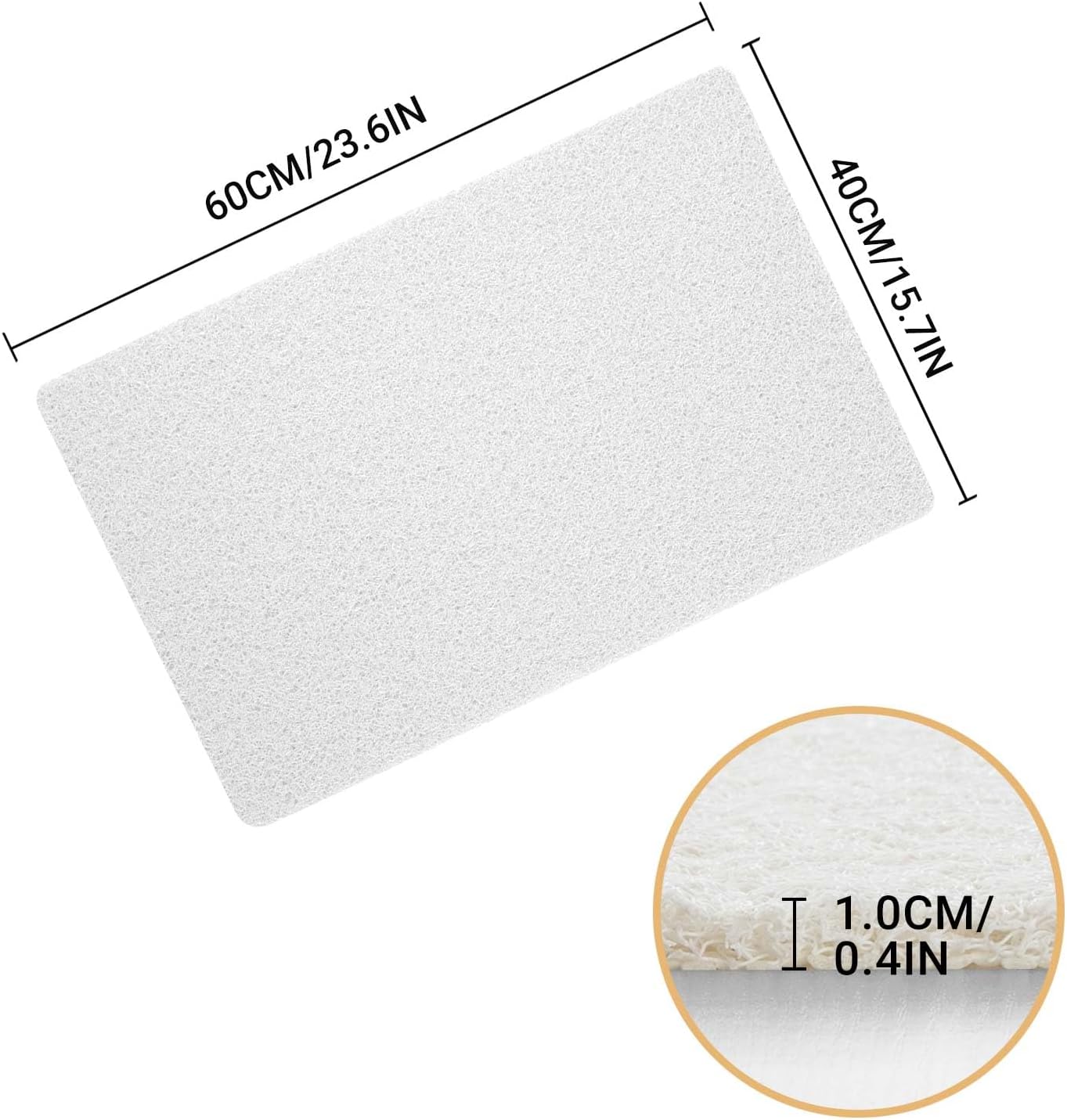 Soft PVC Loofah Non-Slip Shower Mat