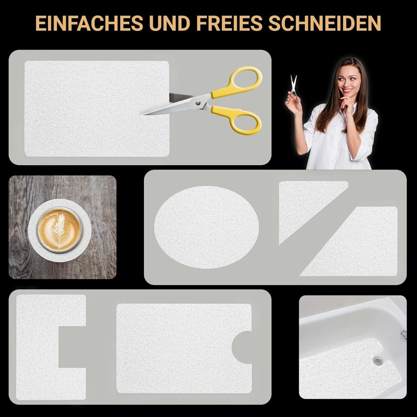 Soft PVC Loofah Non-Slip Shower Mat
