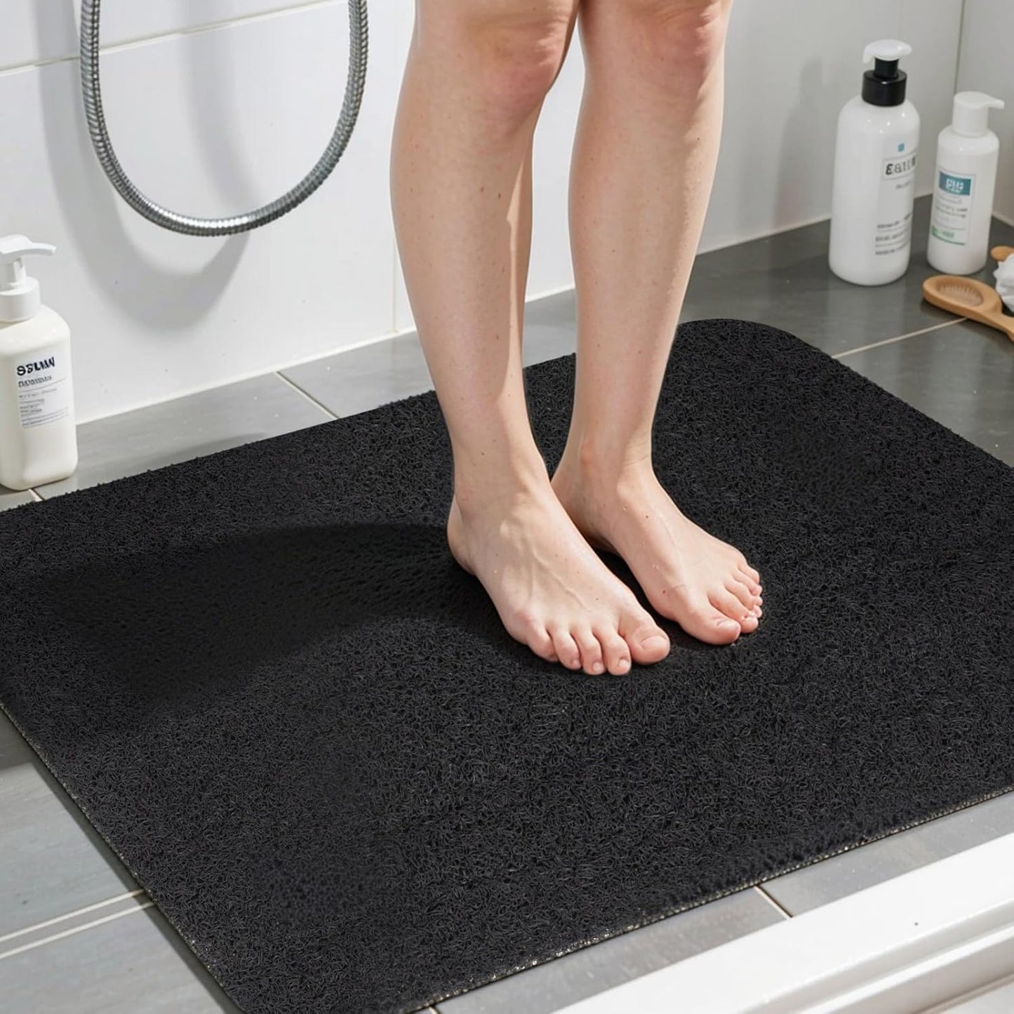 Soft PVC Loofah Non-Slip Shower Mat