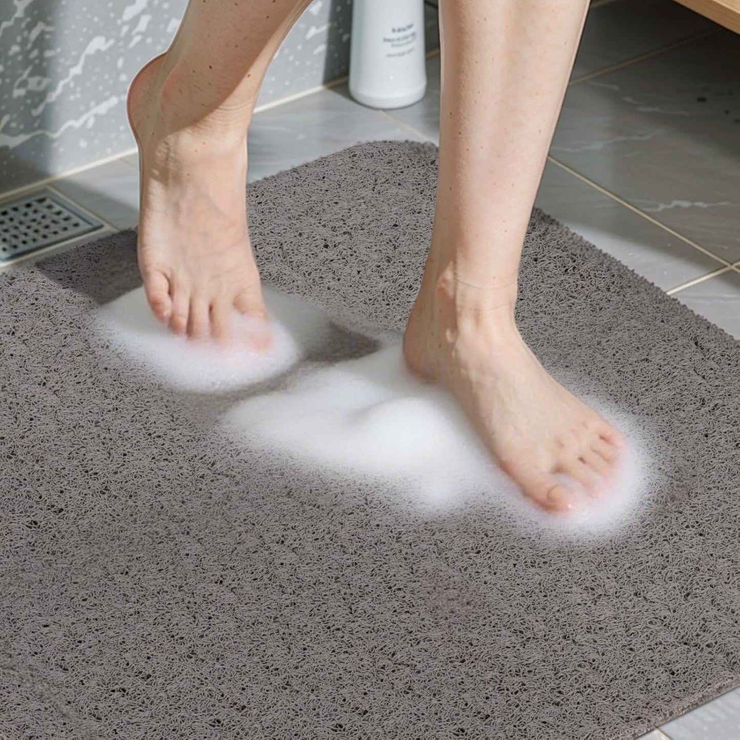 Soft PVC Loofah Non-Slip Shower Mat