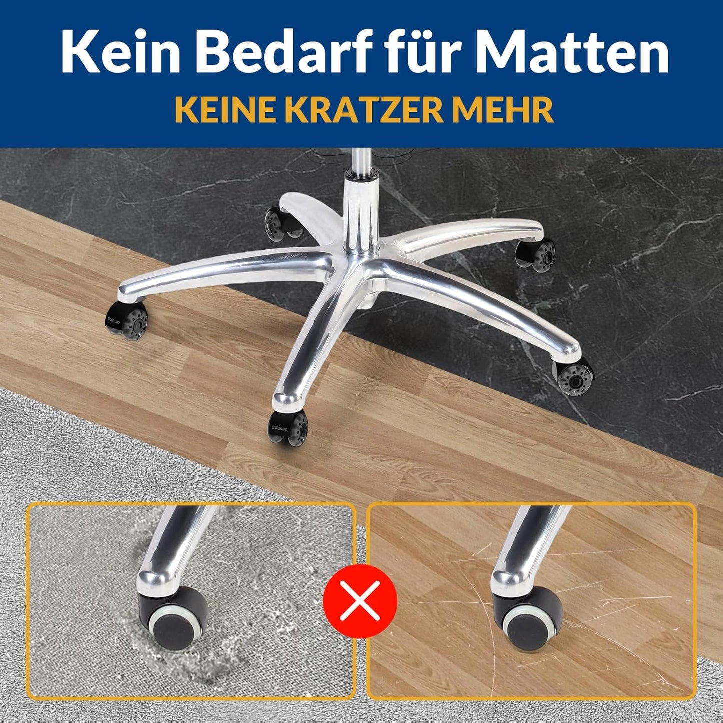 Office Chair Casters 5 Set