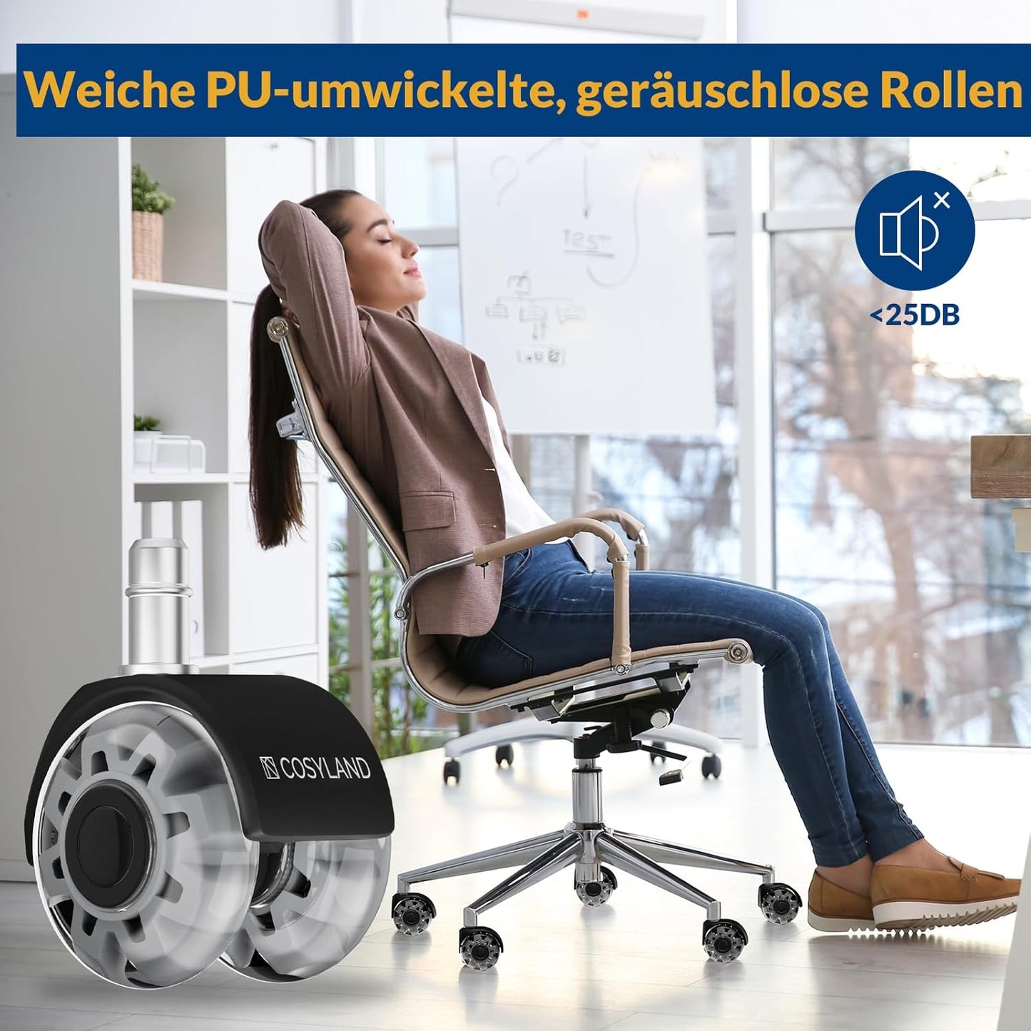 Office Chair Casters 5 Set