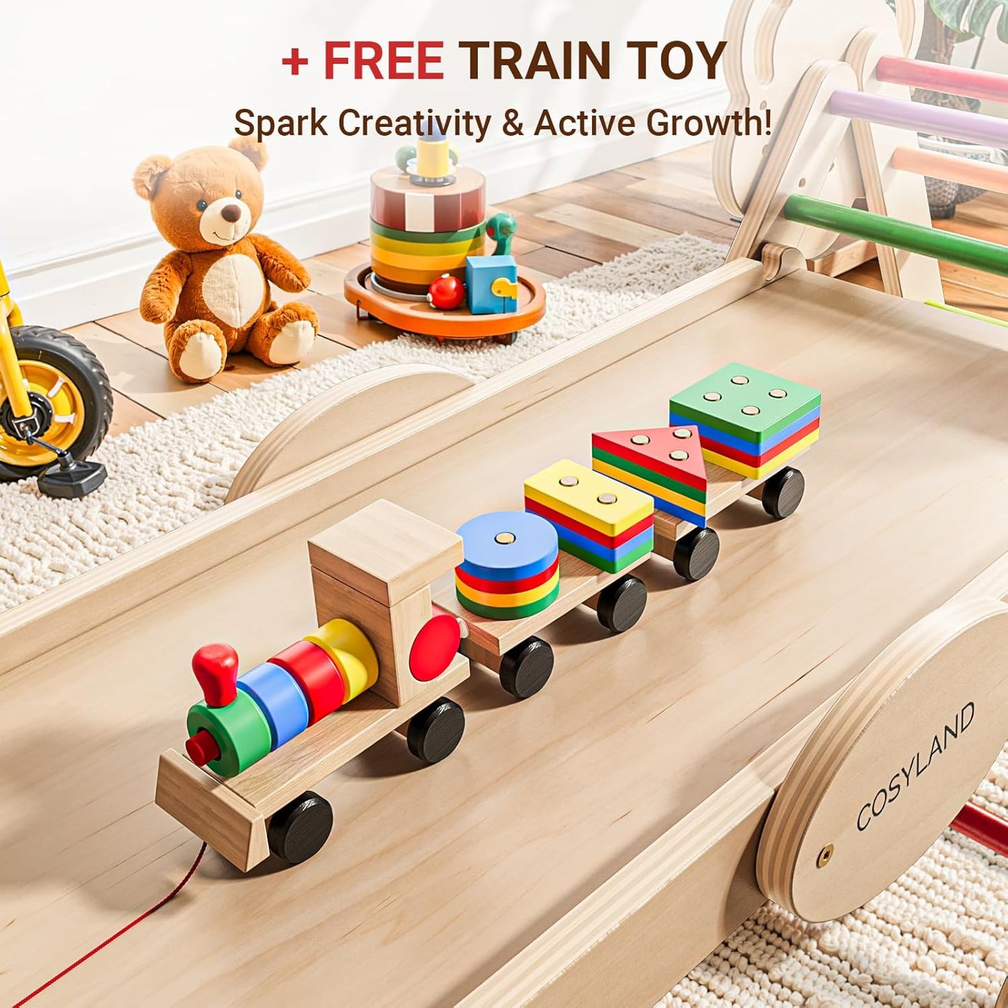 8-in-1 Foldable Pikler Triangle for Toddlers