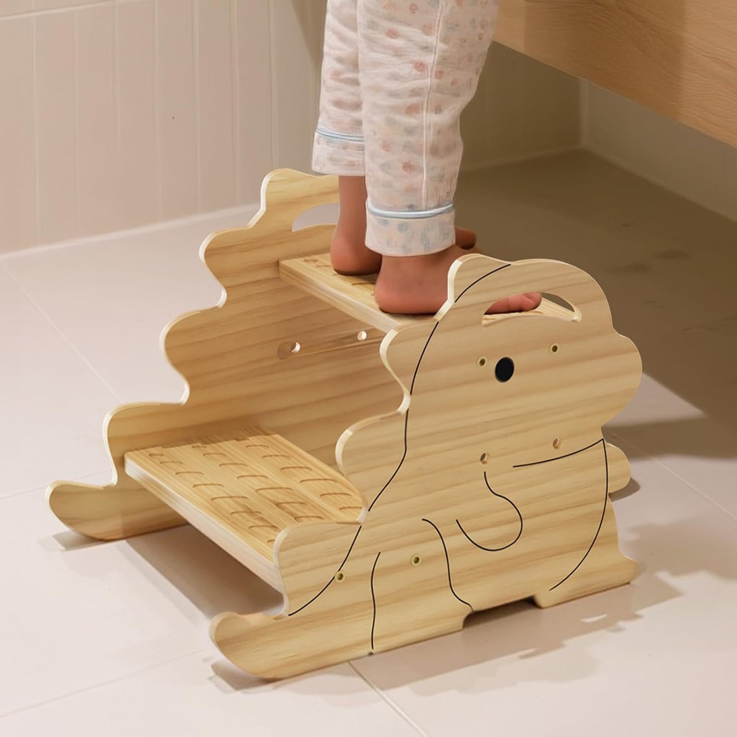 Height Adjustable 2 Step Stool for Kids