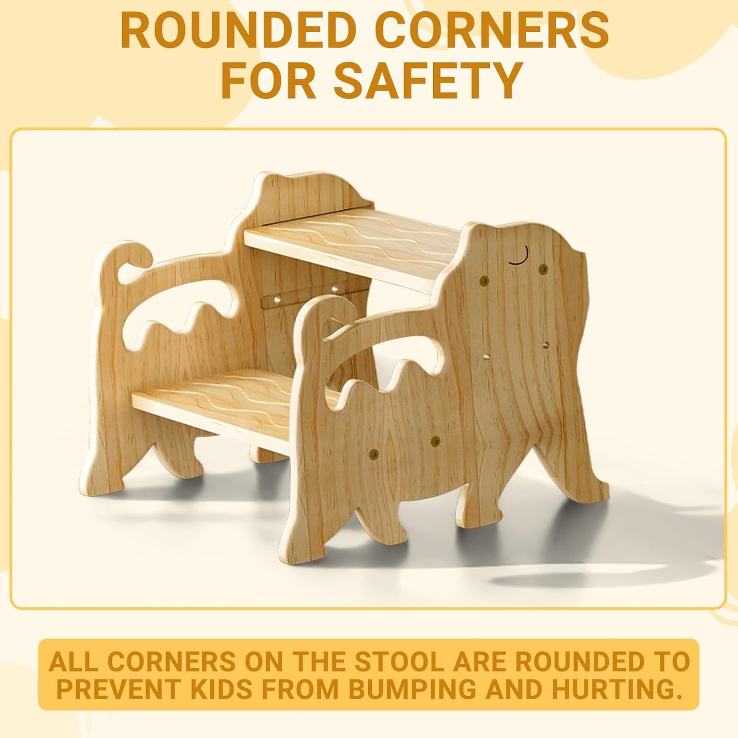 Height Adjustable 2 Step Stool for Kids