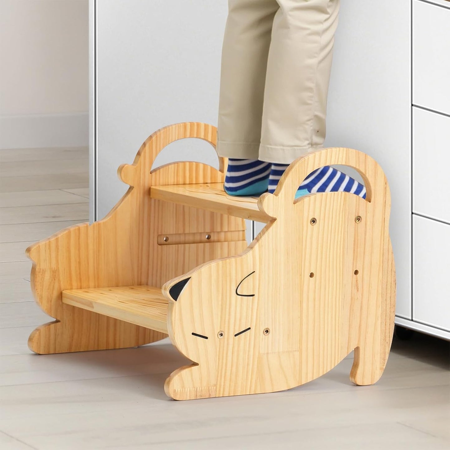 Height Adjustable 2 Step Stool for Kids