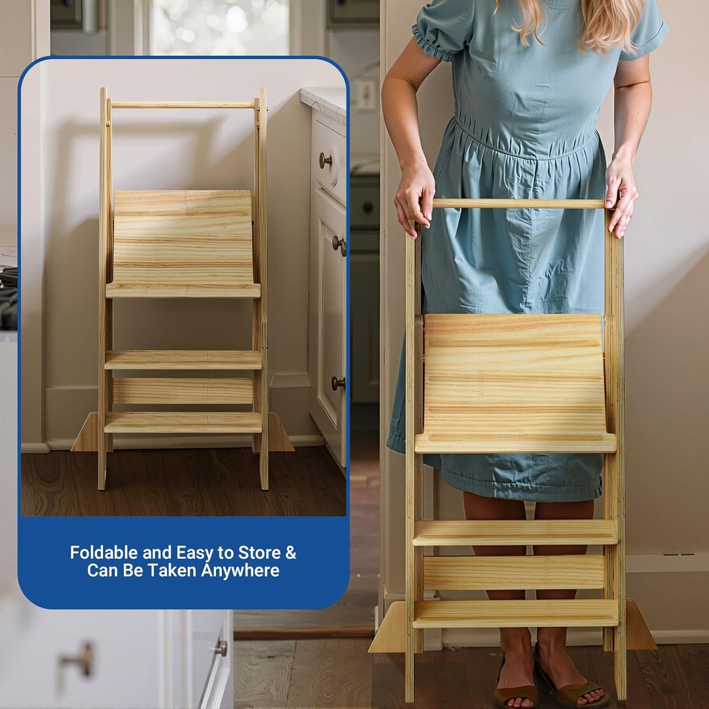 Pre-Assembled Toddler Standing Tower with Safety Net