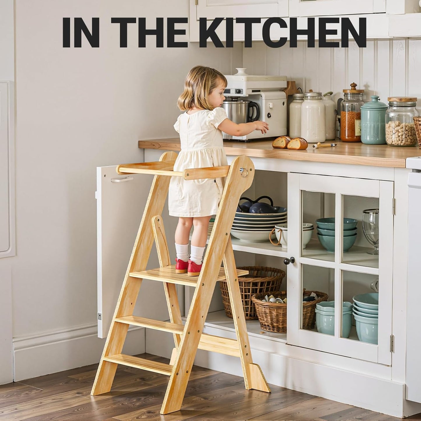 Pre-Assembled Toddler Standing Tower with Safety Net