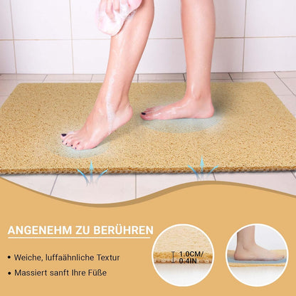 Soft PVC Loofah Non-Slip Shower Mat