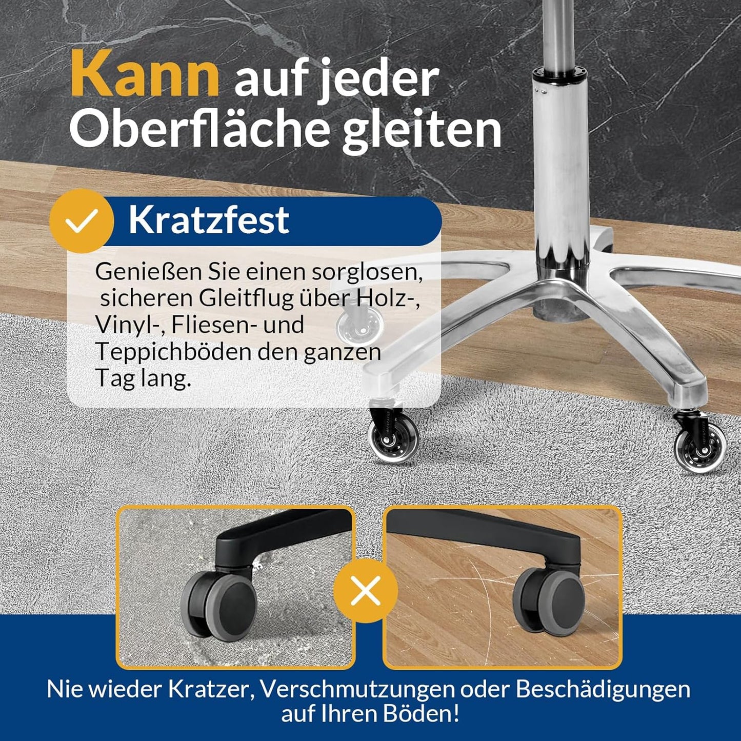 Office Chair Wheels Set of 5