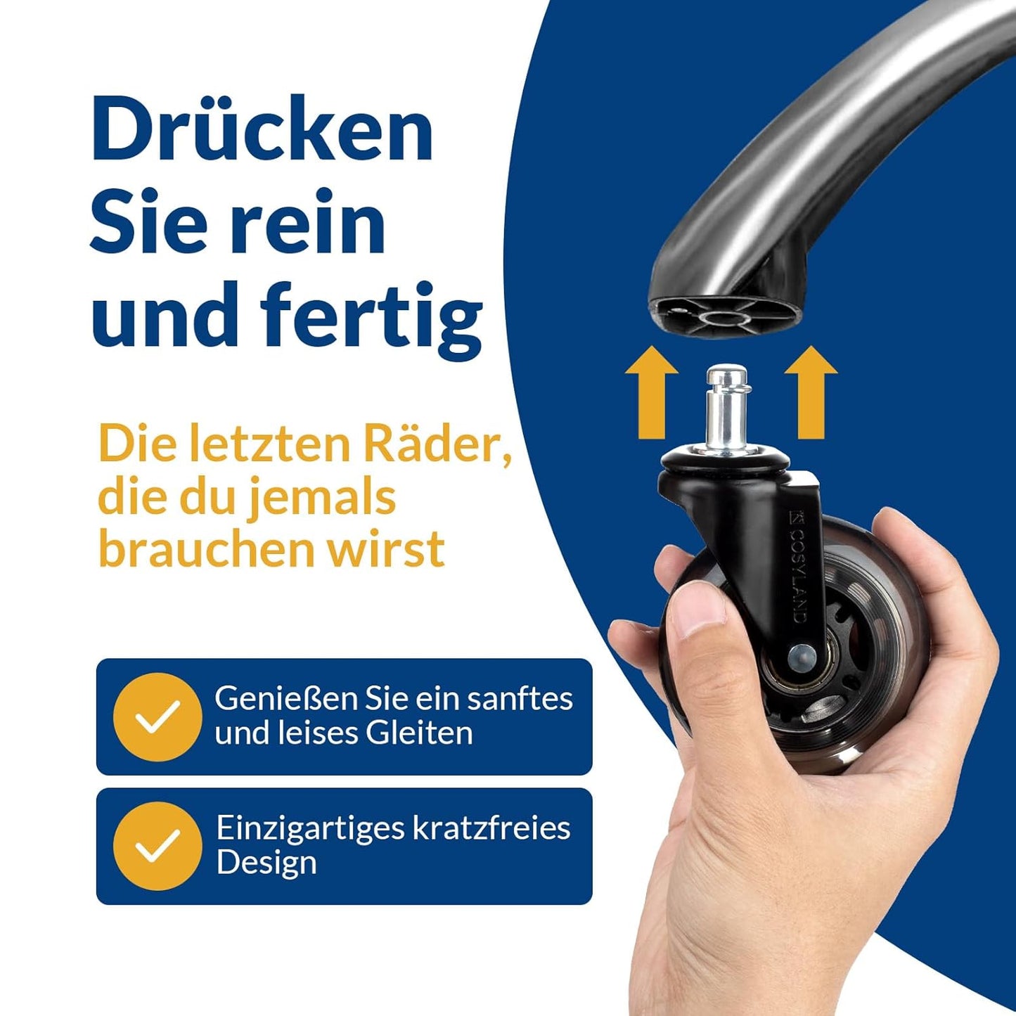 Office Chair Wheels Set of 5