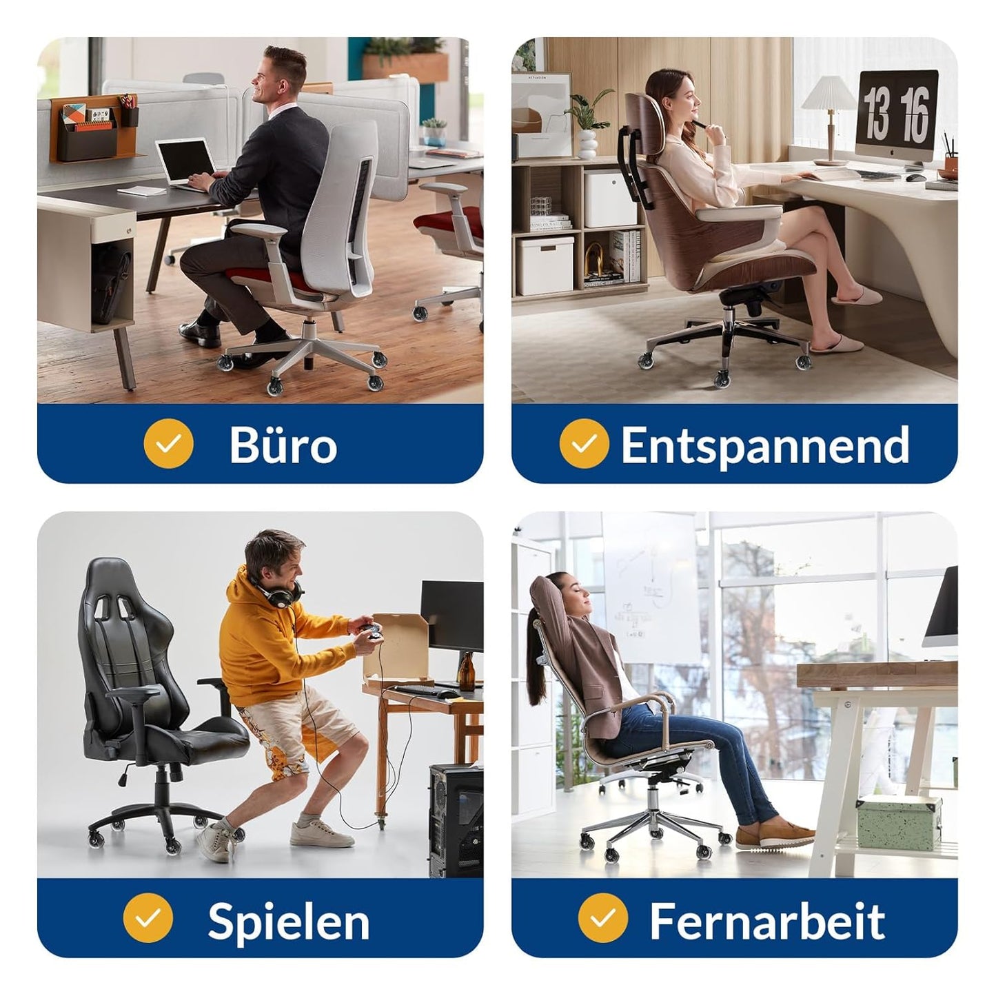 Office Chair Wheels Set of 5