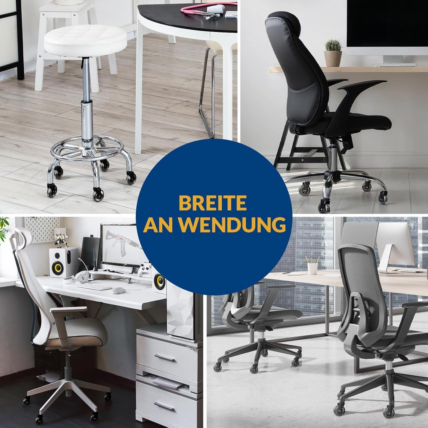 Office Chair Wheels Set of 5