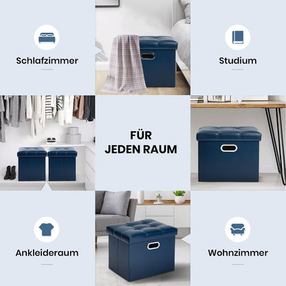 Foldable Storage Bench with Lid