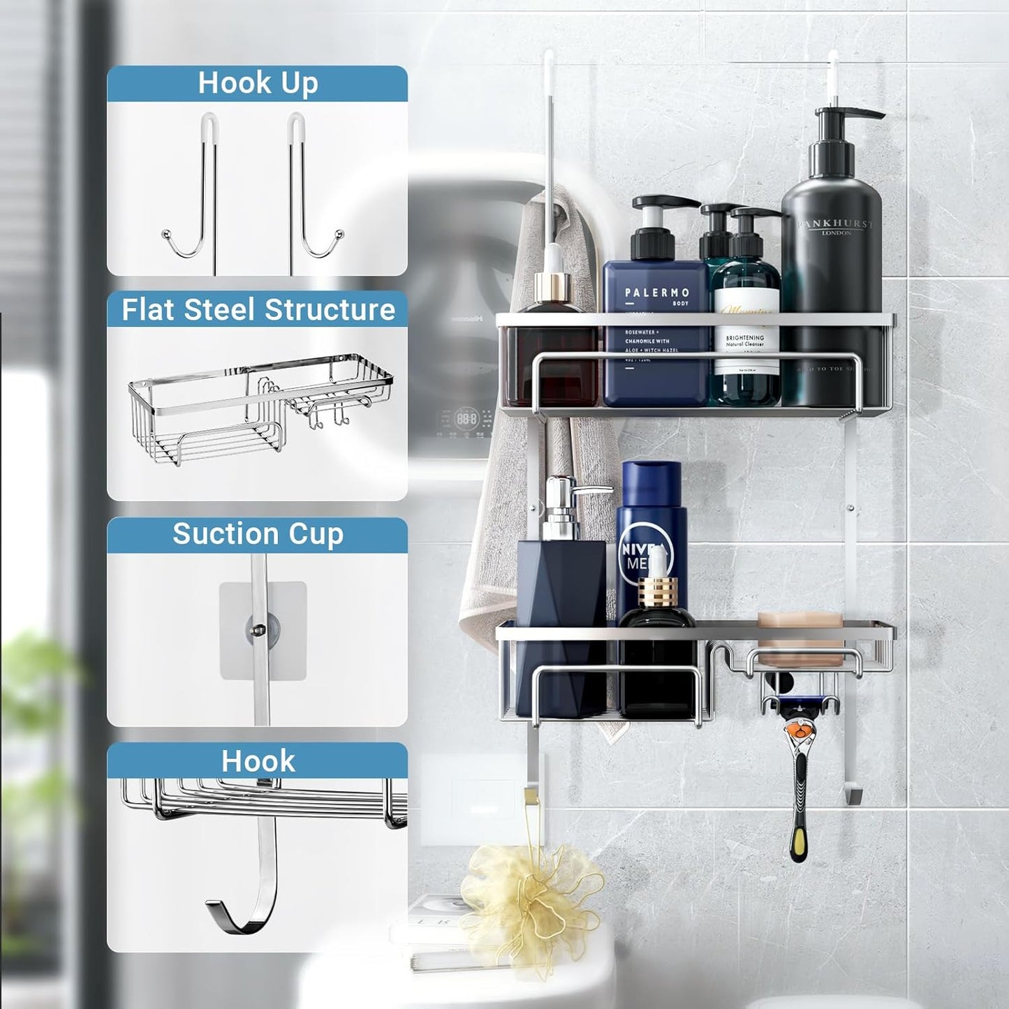 SUS304 Stainless Steel Wall Rack