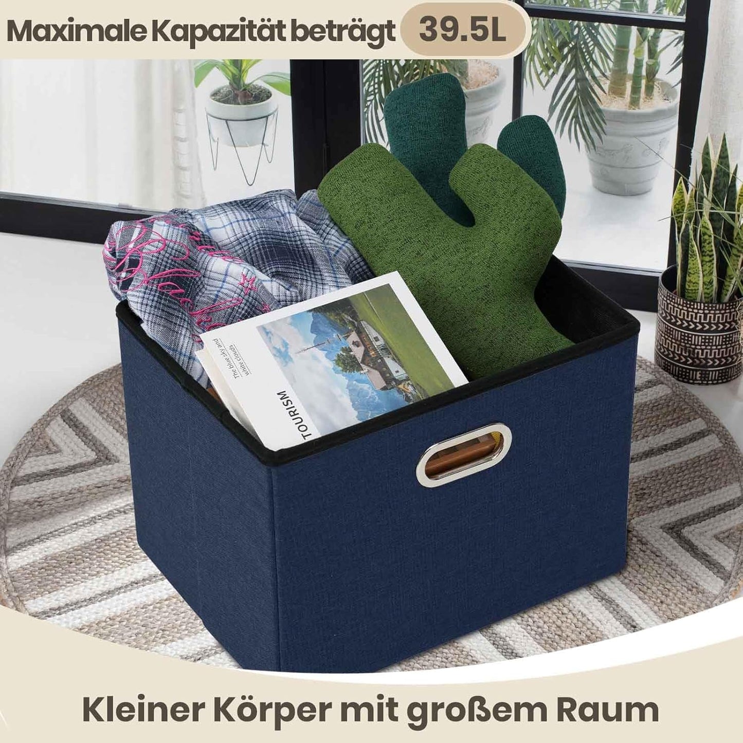 Foldable Storage Bench with Lid