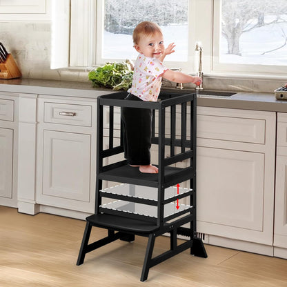 Adjustable Height Montessori  Toddlers Learning Tower