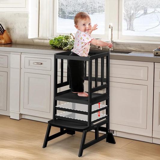 Adjustable Height Montessori  Toddlers Learning Tower