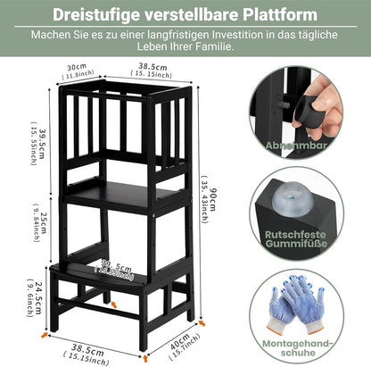 Adjustable Height Montessori  Toddlers Learning Tower