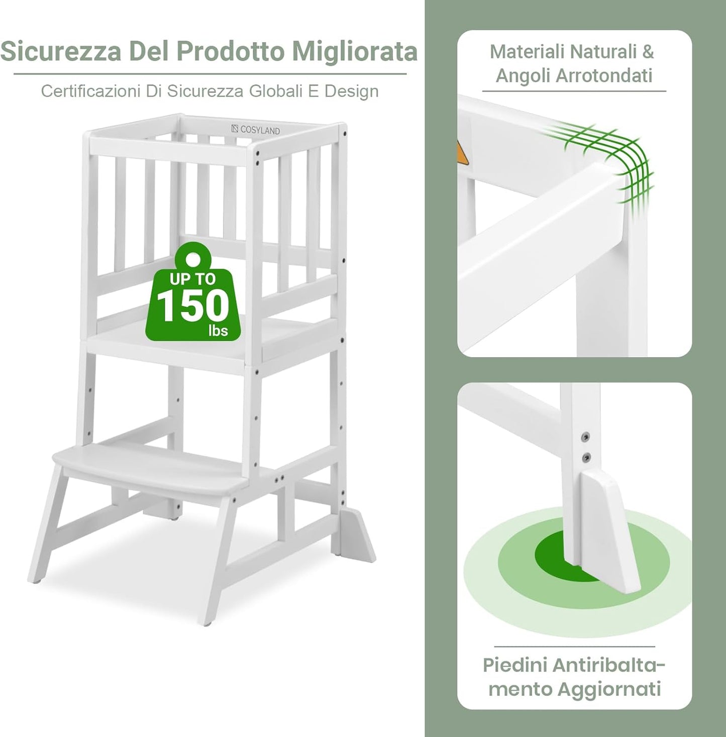 Adjustable Height Montessori  Toddlers Learning Tower