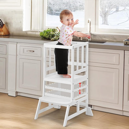 Adjustable Height Montessori  Toddlers Learning Tower