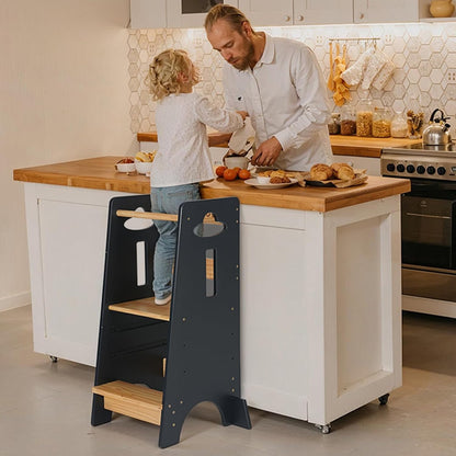3 Levels Adjustable Kids Learning Stool for Kitchen Stool