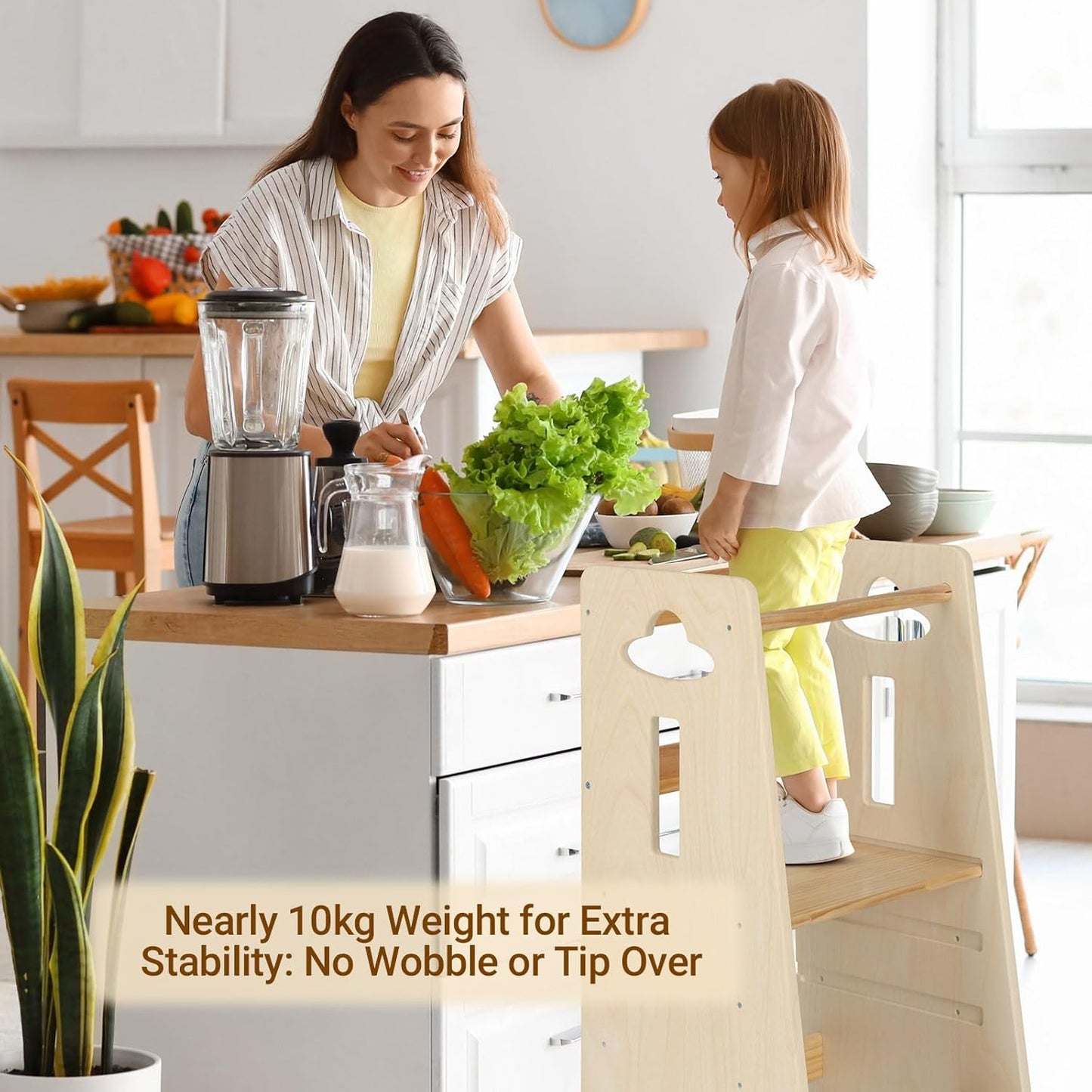 3 Levels Adjustable Kids Learning Stool for Kitchen Stool