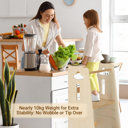 3 Levels Adjustable Kids Learning Stool for Kitchen Stool