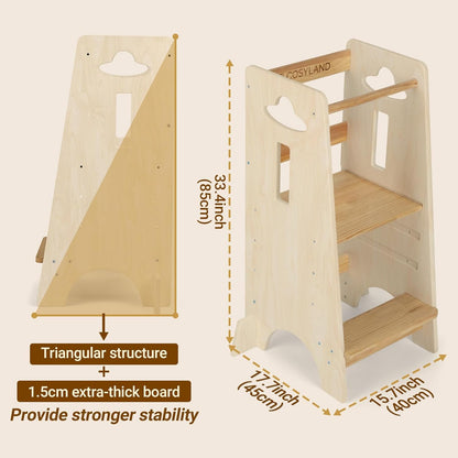 3 Levels Adjustable Kids Learning Stool for Kitchen Stool