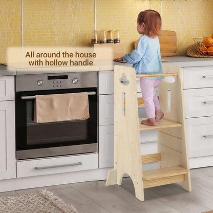 3 Levels Adjustable Kids Learning Stool for Kitchen Stool