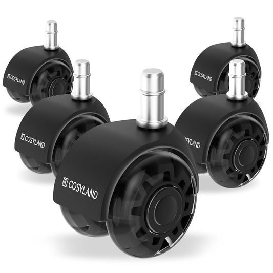 Office Dual-Wheel Casters Set of 5