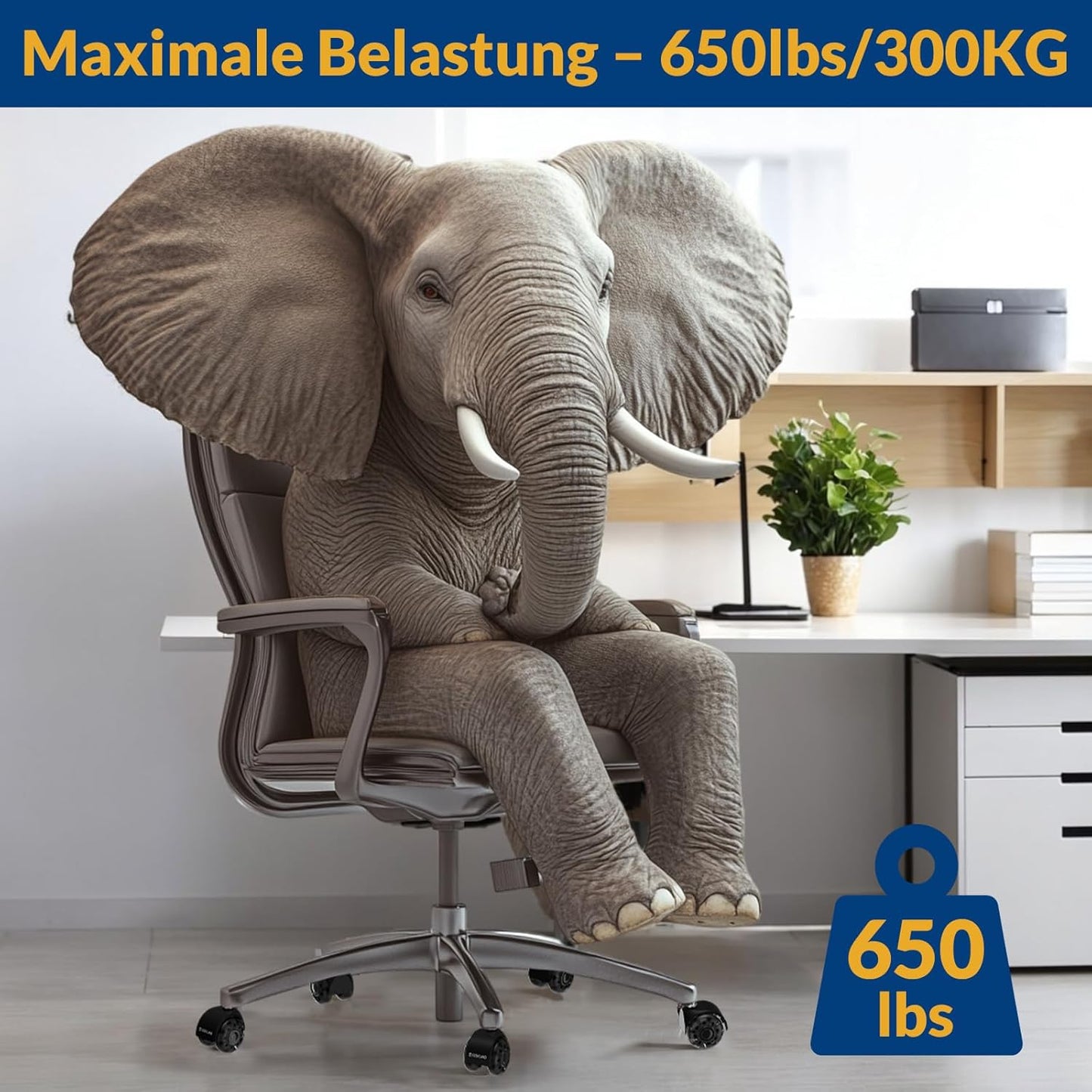 Office Dual-Wheel Casters Set of 5