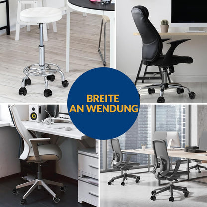 Office Dual-Wheel Casters Set of 5