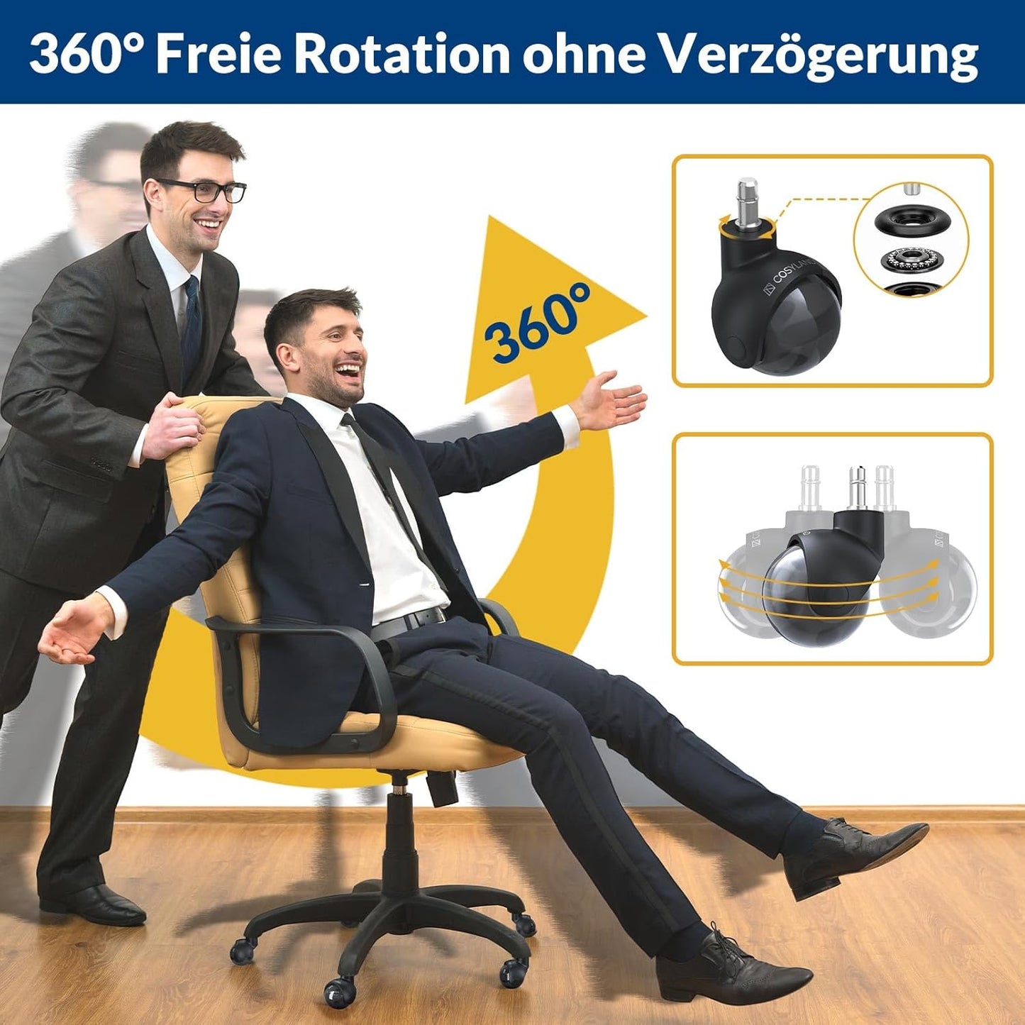 Office Chair Casters Ball Casters - Set of 5