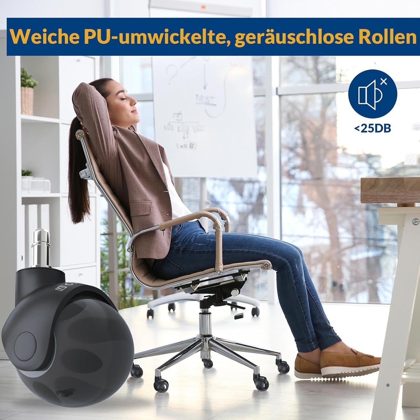 Office Chair Casters Ball Casters - Set of 5