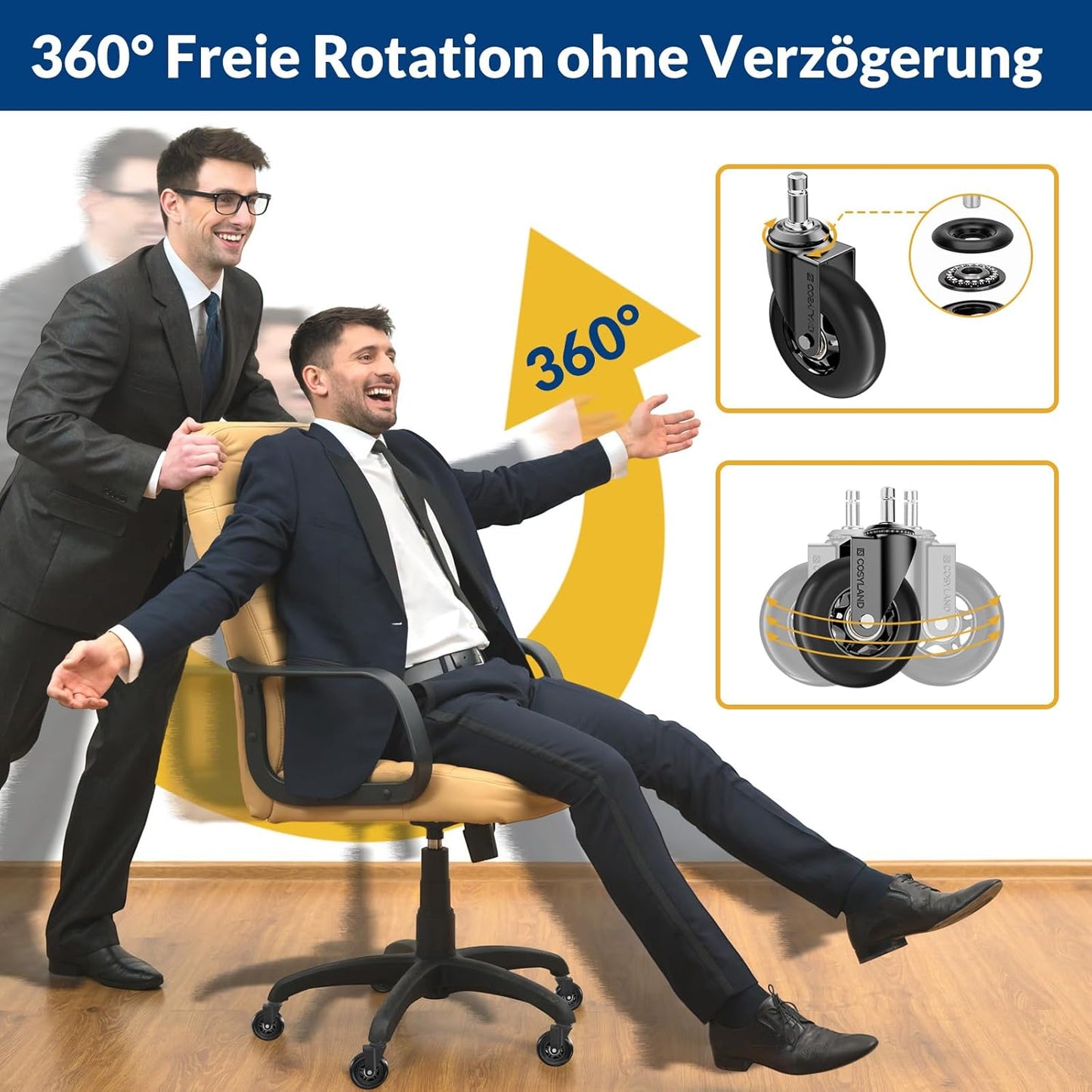 Set of 5 Office Silent Casters