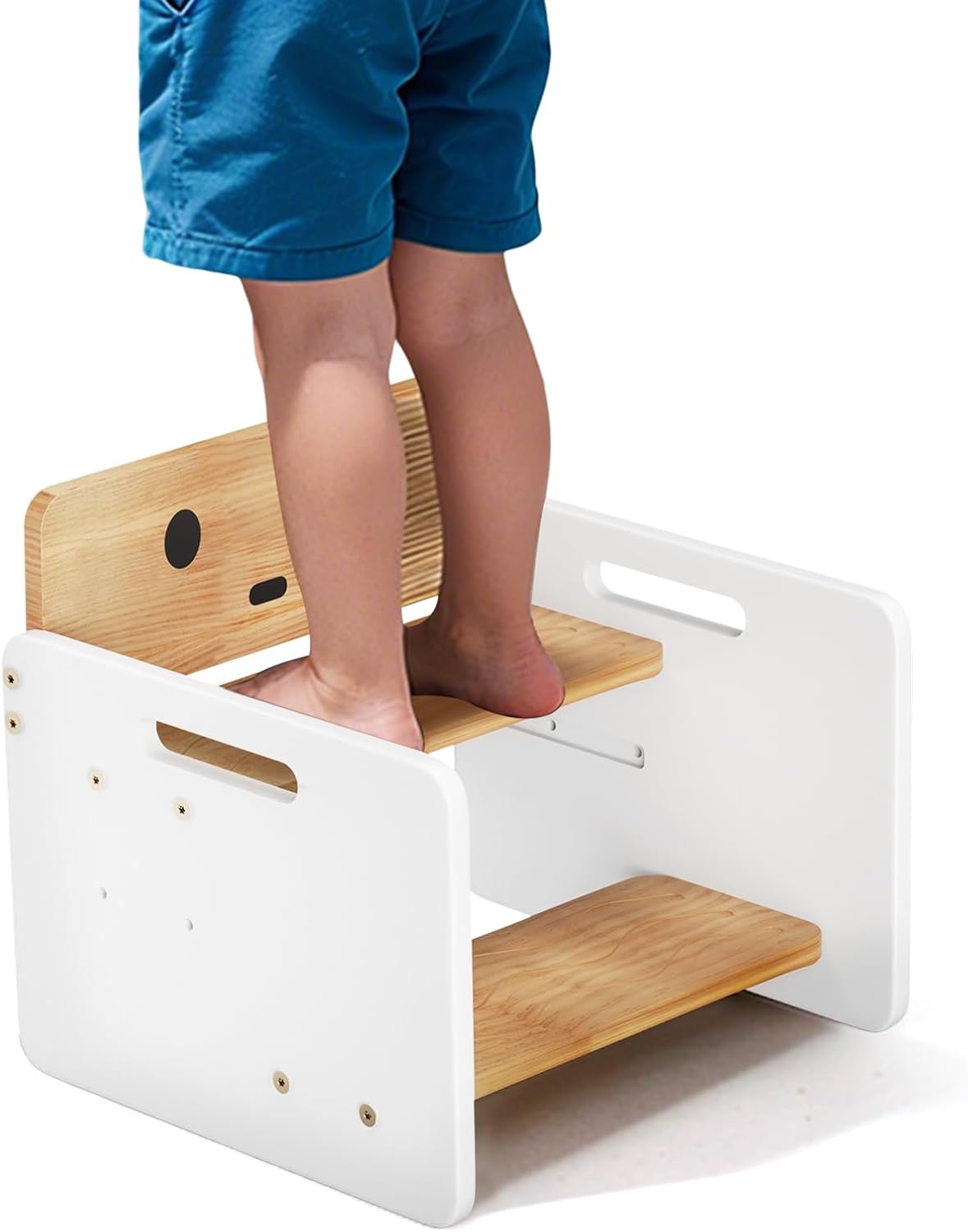 Toddlers Wooden Two-Step Stool