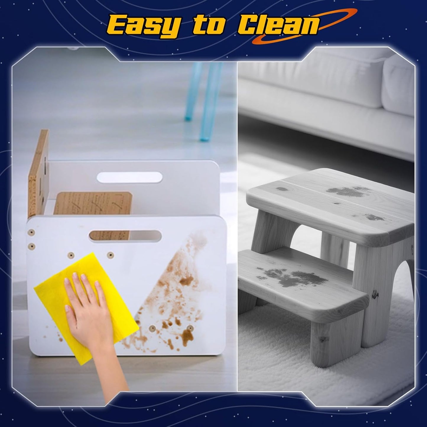 Toddlers Wooden Two-Step Stool