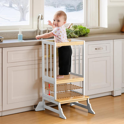Kitchen Toddlers Step Stool Height Adjustable