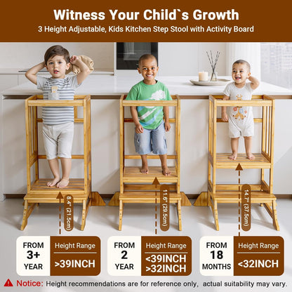 Kitchen Toddlers Step Stool Height Adjustable