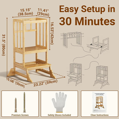 Kitchen Toddlers Step Stool Height Adjustable