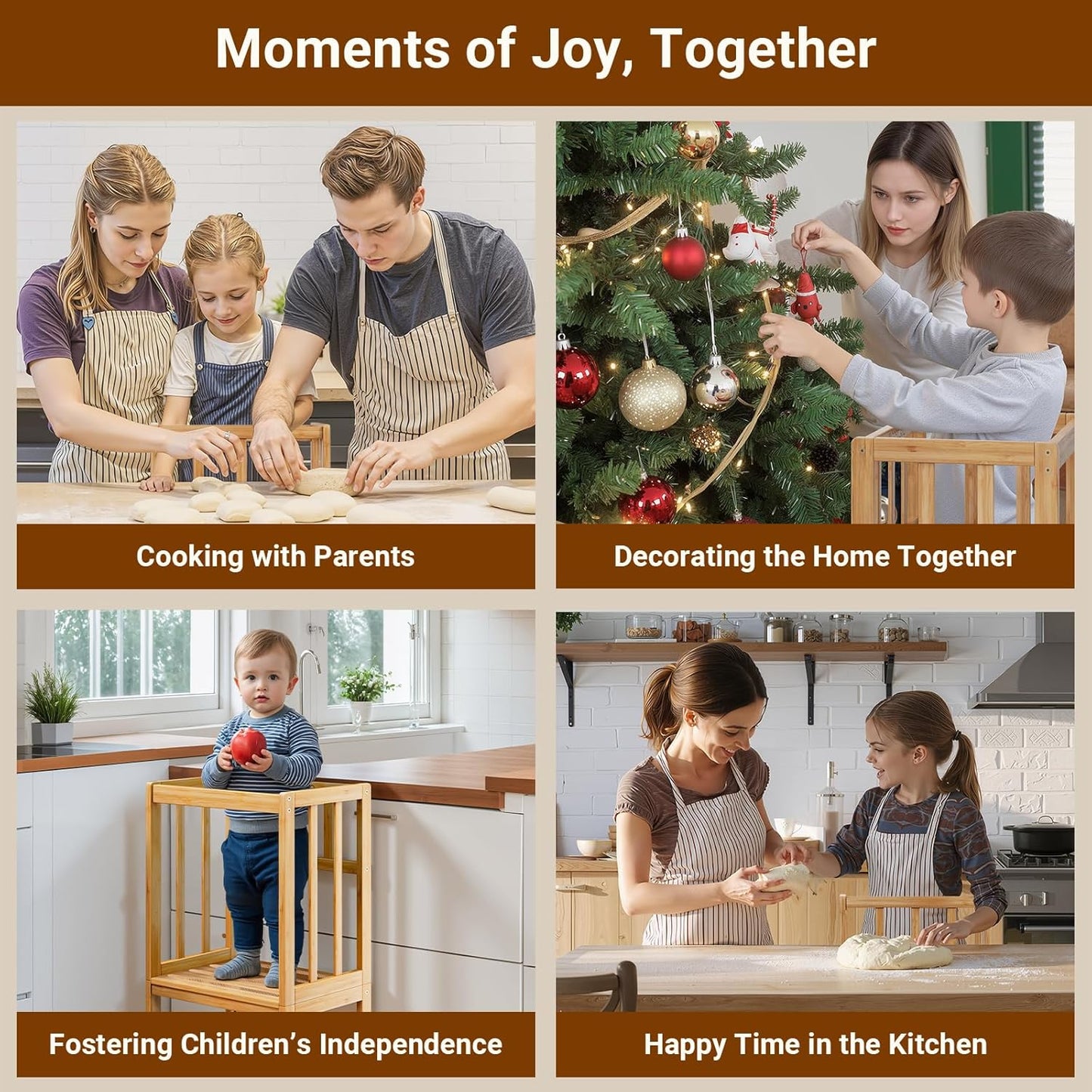 Kitchen Toddlers Step Stool Height Adjustable