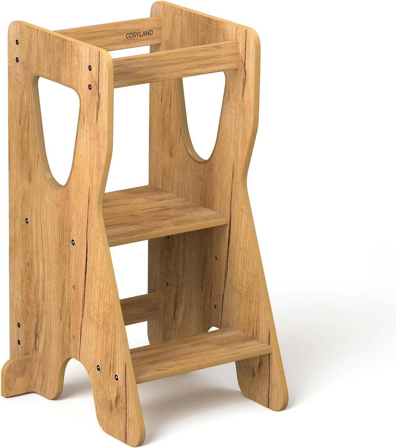 Height-adjustable Montessori Learning Tower with Anti-tip Protection