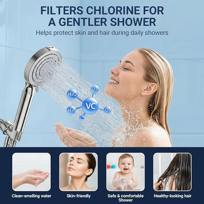 304 Stainless Steel Filtered Shower Head with Handheld
