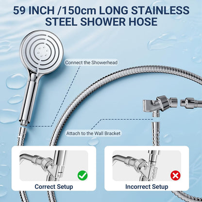 304 Stainless Steel Filtered Shower Head with Handheld