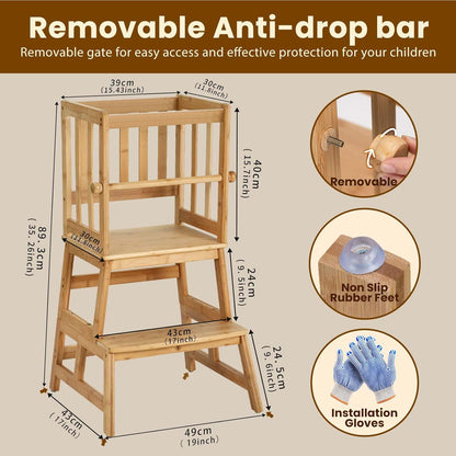Kids Kitchen Standing Tower Step Stool Helper