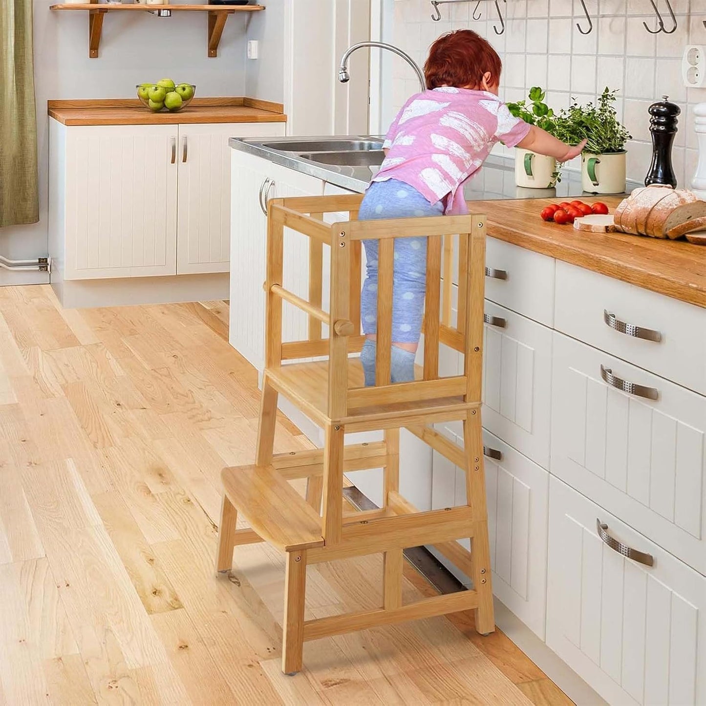 Kids Kitchen Standing Tower Step Stool Helper
