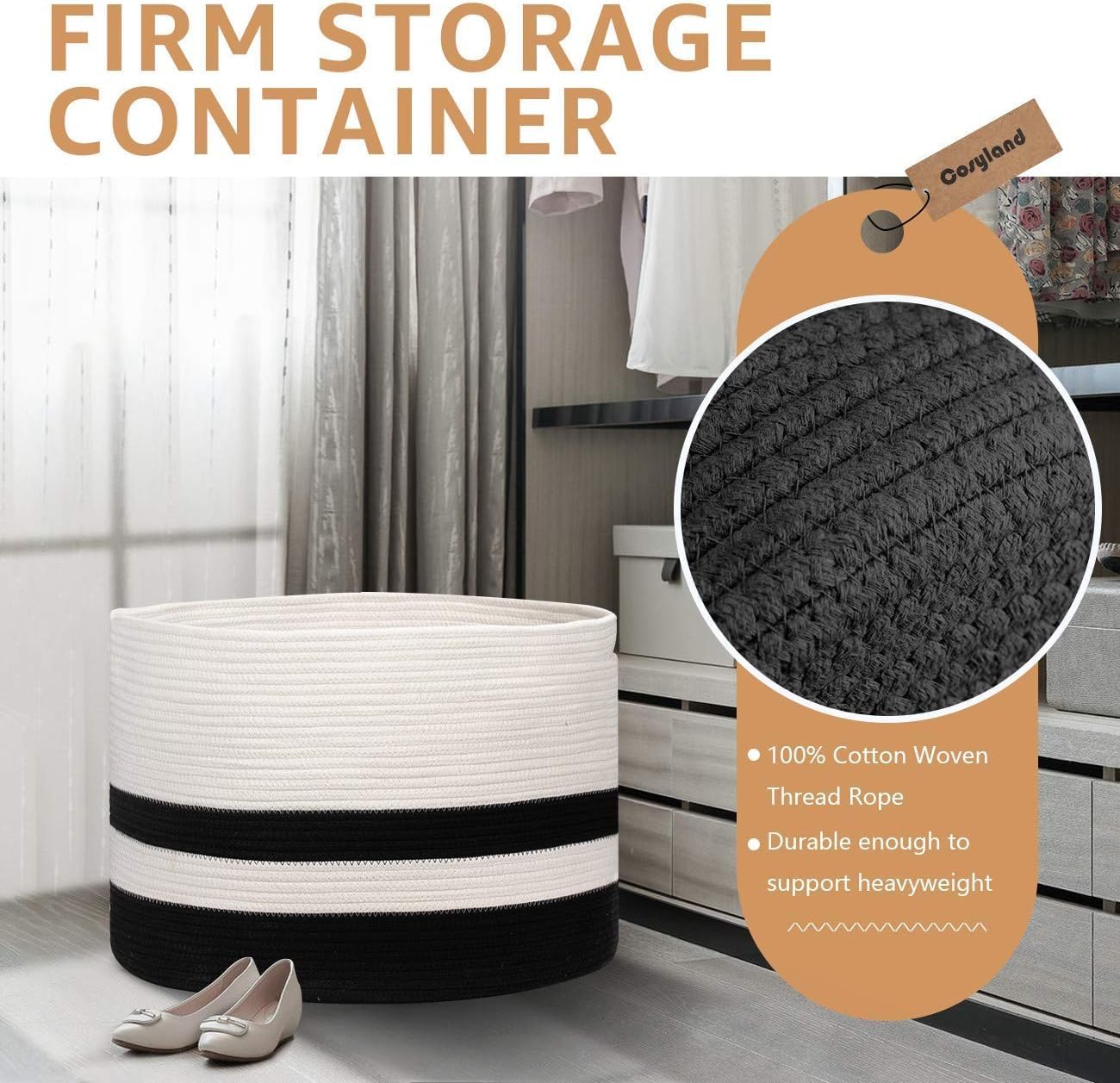 Large Cotton Rope Basket