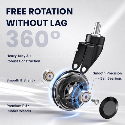 3 Inch Office Chair Caster Wheels Set of 5